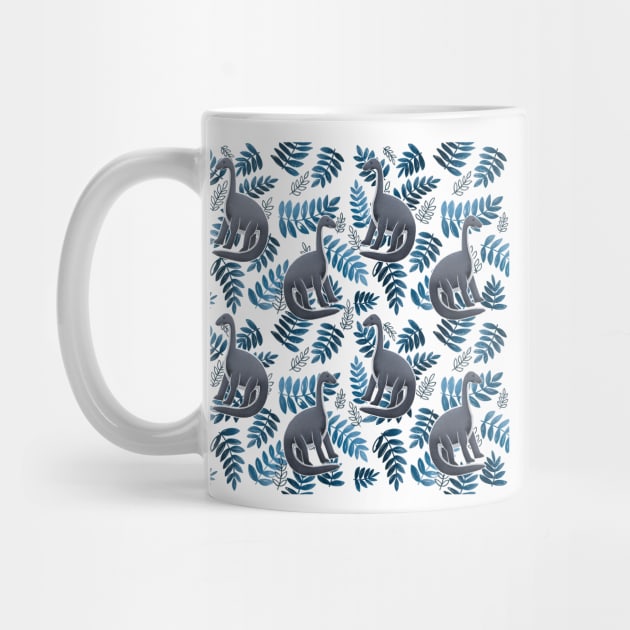 Modern Dinosaur Pattern - Blue by monitdesign